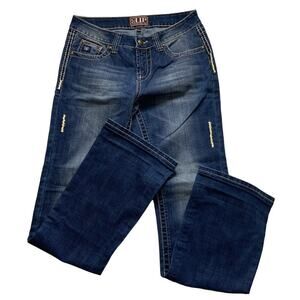 CG UP Cowgirl UP Denim Women Size 29X34 US8 Western Bootcut Embroidered Jeans